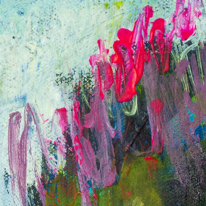 Abstarct landscape painting. The wild spirit of the sea and woods - Susan Bamford Art - original painting