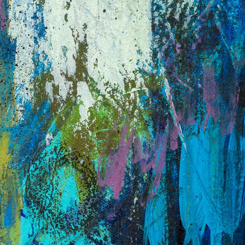 Abstarct landscape painting. The wild spirit of the sea and woods - Susan Bamford Art - original painting