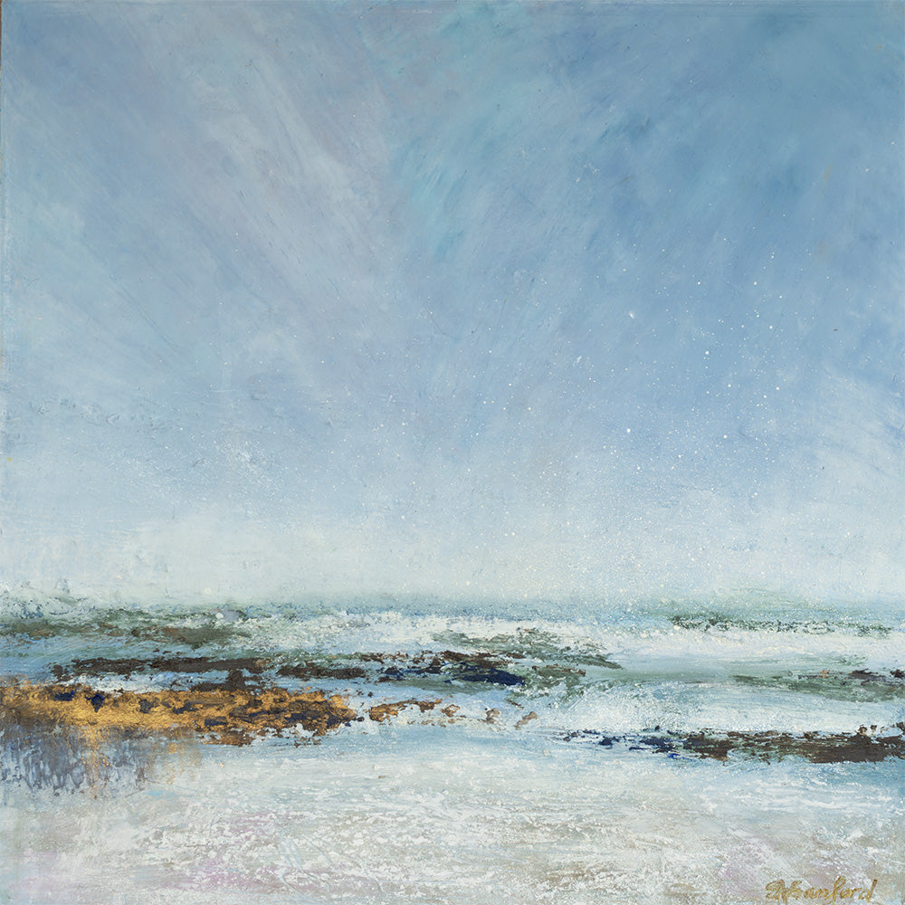 Abstract seascape cold fresh winter - Susan Bamford Art