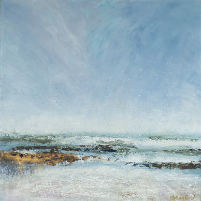 Abstract seascape cold fresh winter - Susan Bamford Art