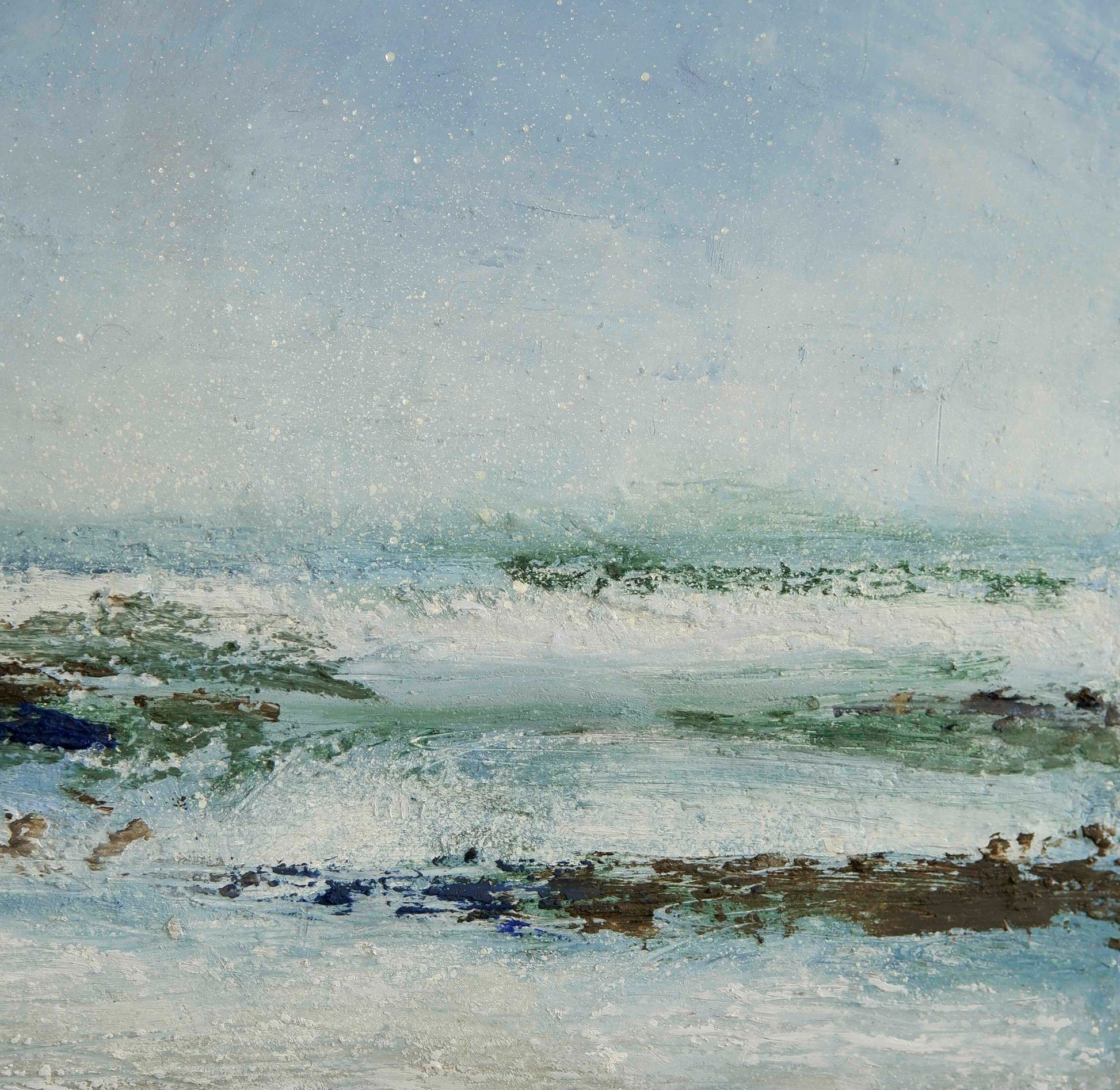 Abstract seascape cold fresh winter - Susan Bamford Art