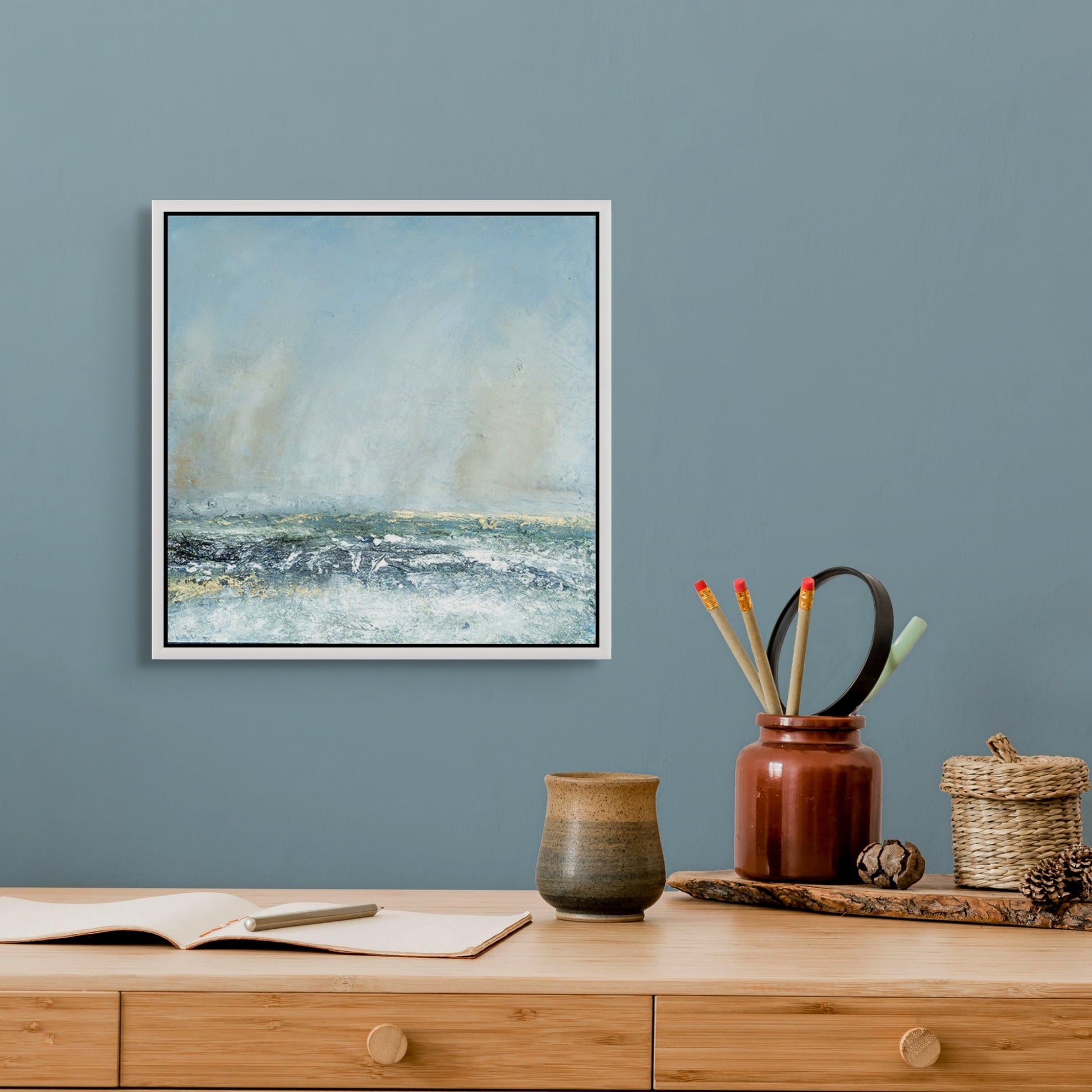 Abstract realism seascape mixed media painting  - fine art Giclée print