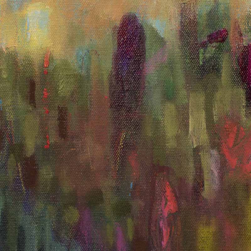 Abstract landscape mixed media painting - Susan Bamford Art