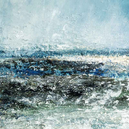 close up of small atmospheric abstract realism painting - Susan Bamford Art