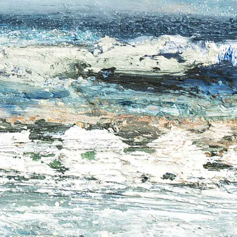 close up of small atmospheric abstract realism painting - Susan Bamford Art