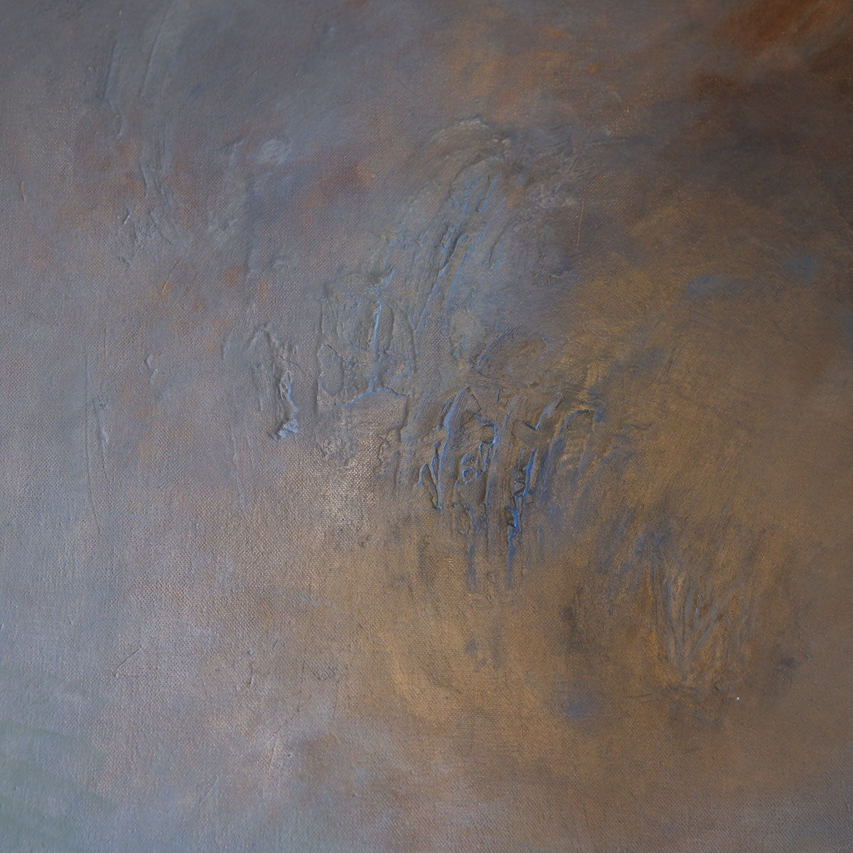 Textured copper and blue surface with subtle patterns