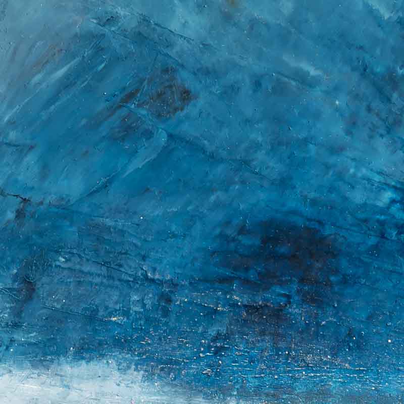 close up of small atmospheric abstract realism painting - Susan Bamford Art