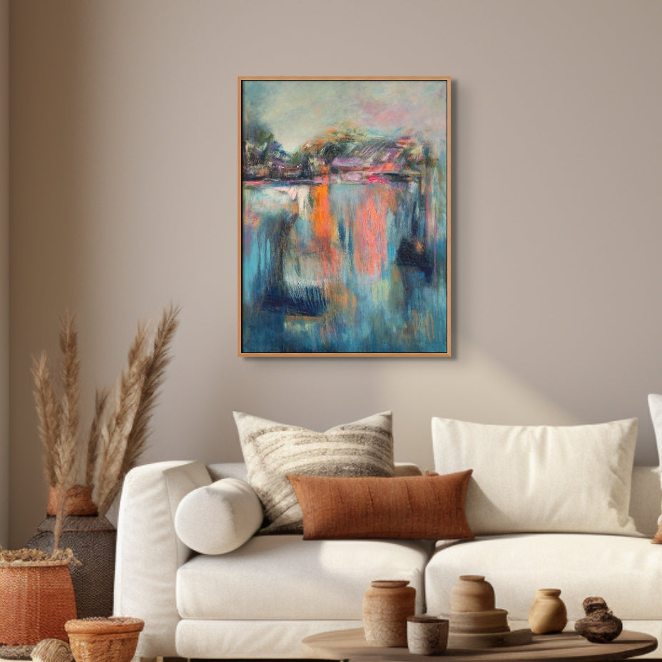 Large abstract landscape painting - Susan Bamford Art