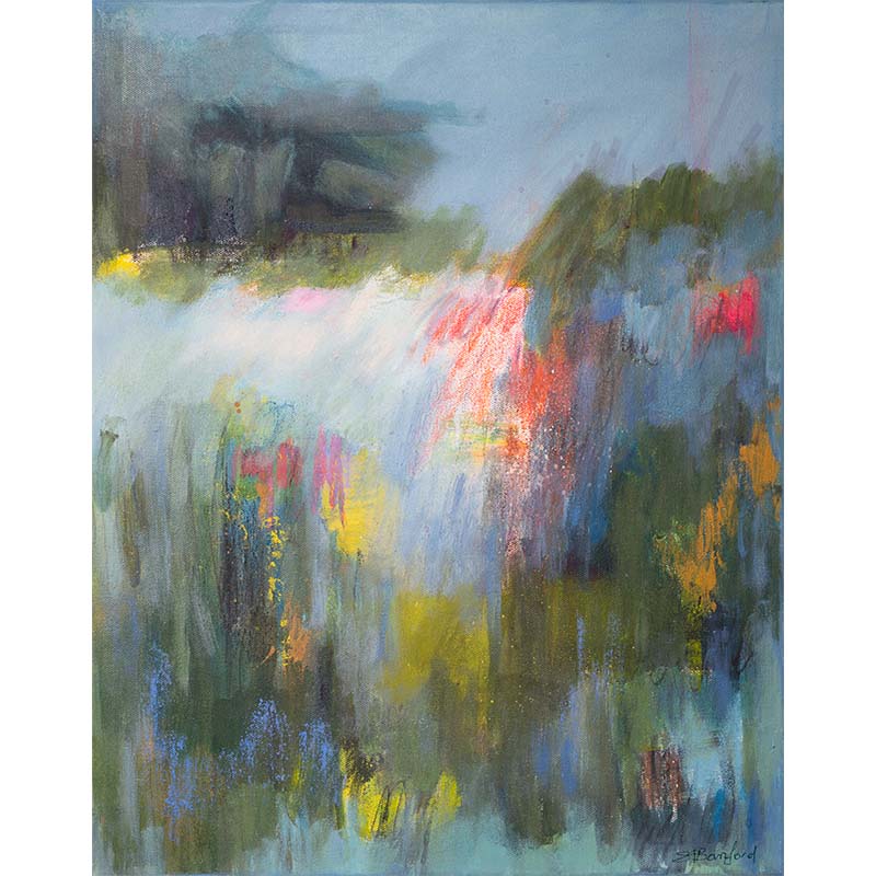 Medium abstract landscape painting - Susan Bamford Art